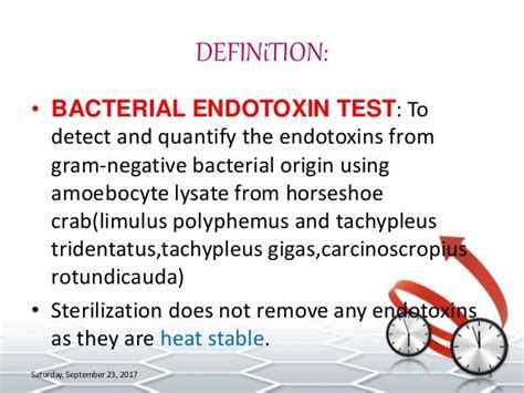 Bacterial Endotoxin Testing .